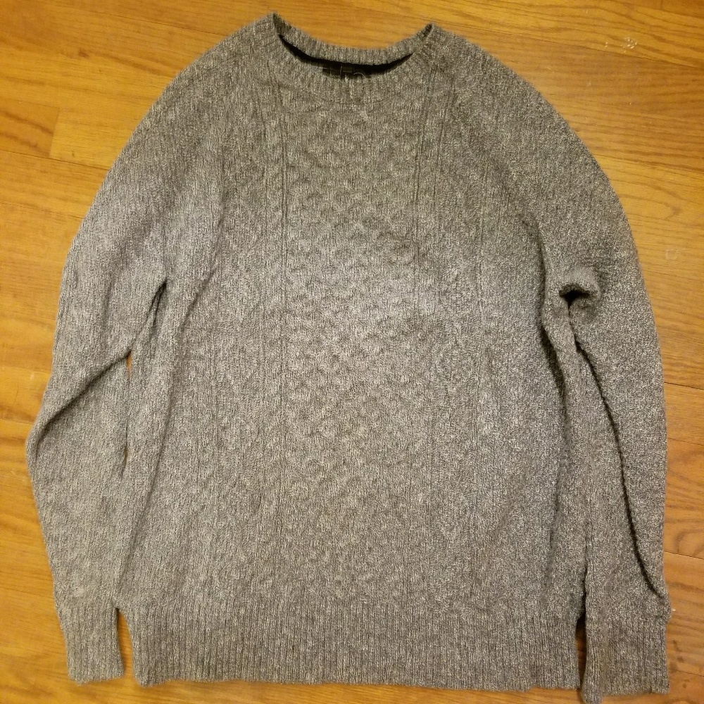 Banana Republic gray cable knit sweater